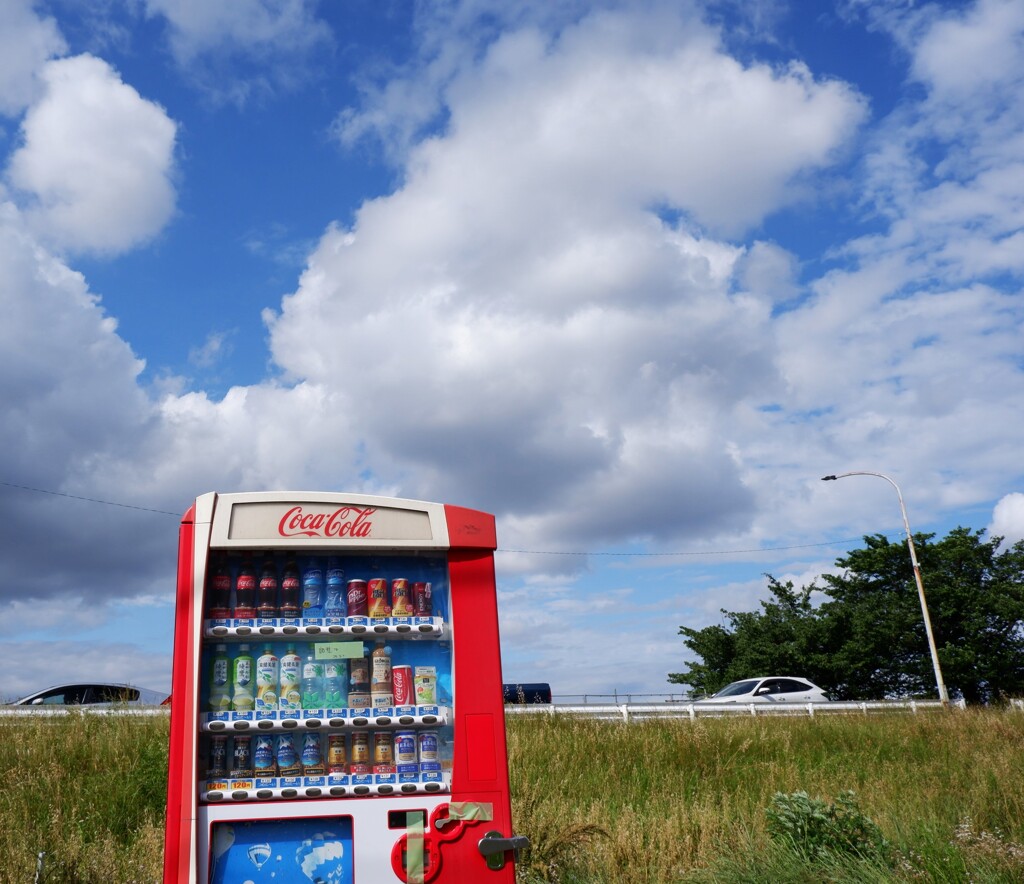 多摩川の自販機