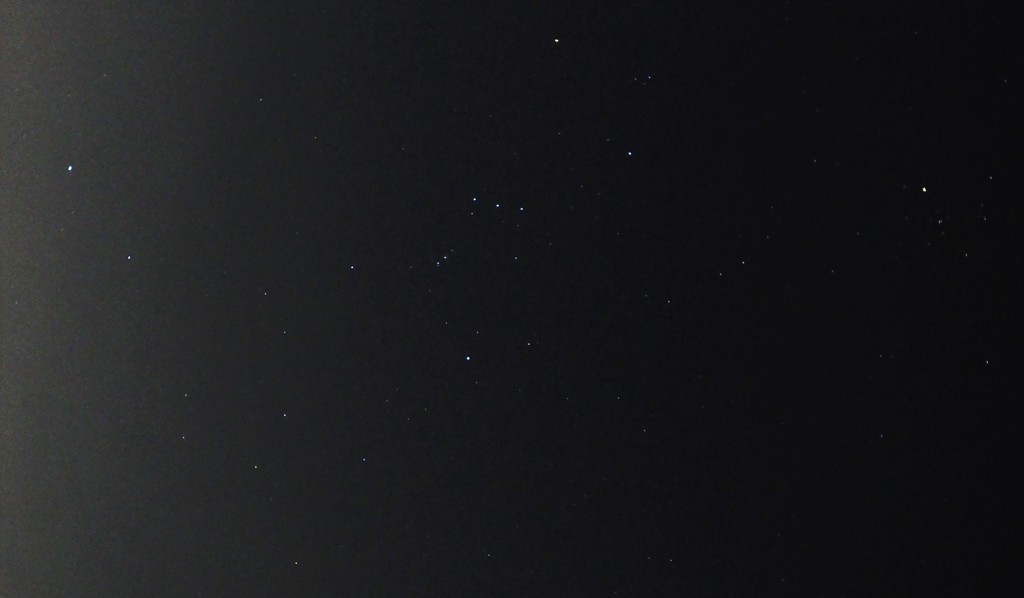 夜明け前のオリオン座