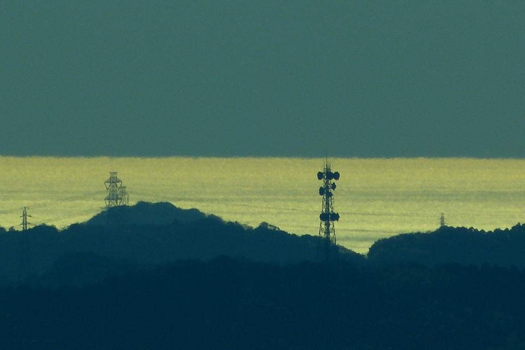 光る海