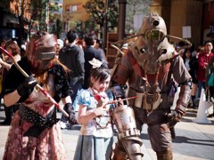 親子３人でホラー系