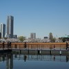 池に映る人