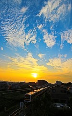今日の油絵風夕暮れ