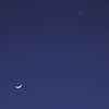 三日月と金星