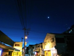出勤時は月と木星がお見送り