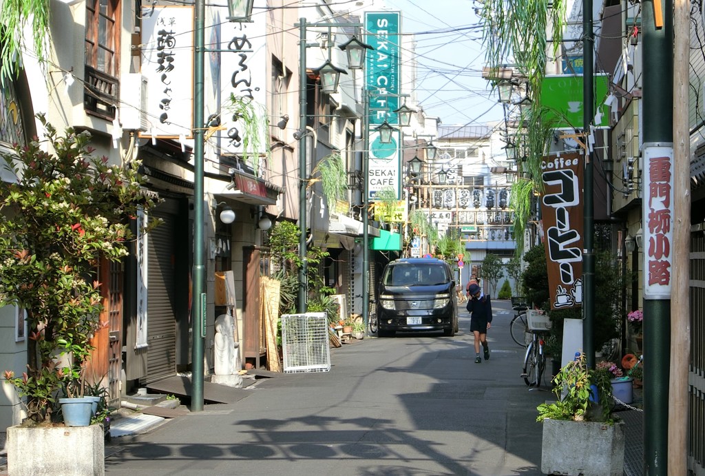 早朝の路地