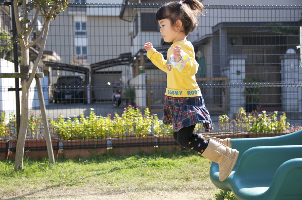 朝の公園散歩
