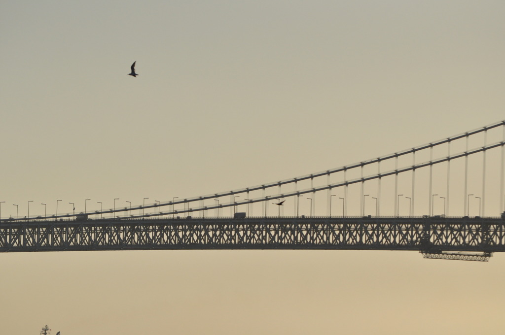 明石大橋　夕陽６