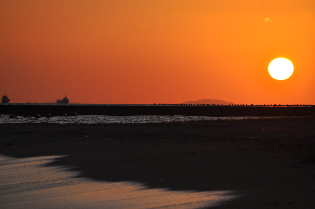 明石大橋　だるま夕陽３
