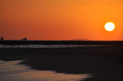 明石大橋　だるま夕陽３