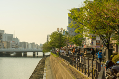 夕方の中洲屋台街
