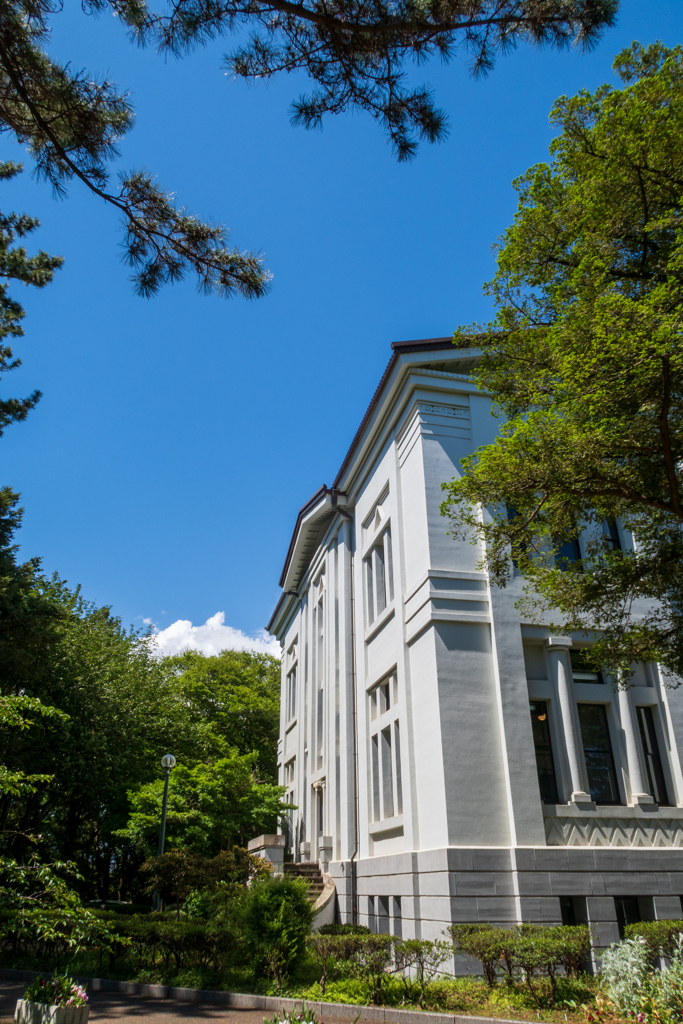 新緑の大倉山記念館