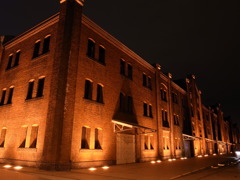 夜の赤レンガ倉庫