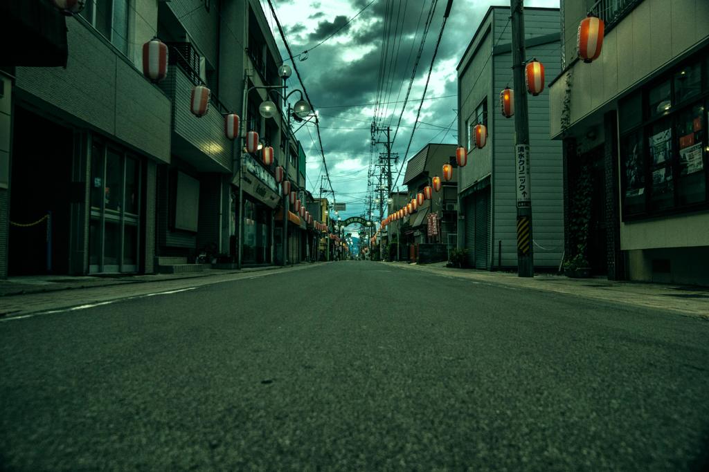 誰も居ない通り