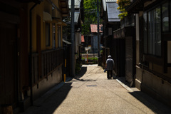 歩く　奈良井宿　裏路地