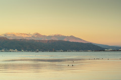 諏訪湖夕景b