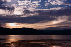 諏訪湖夕景