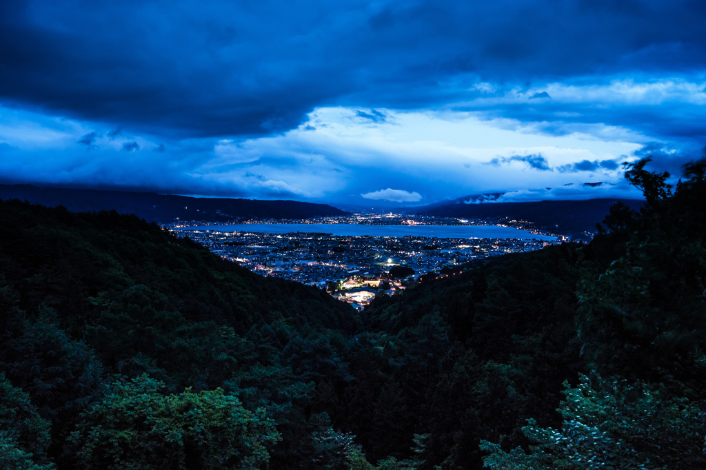 塩嶺からの夜景