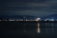 諏訪湖夜景Ⅲ　（F8　30秒）
