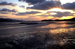 干潟の夕景２