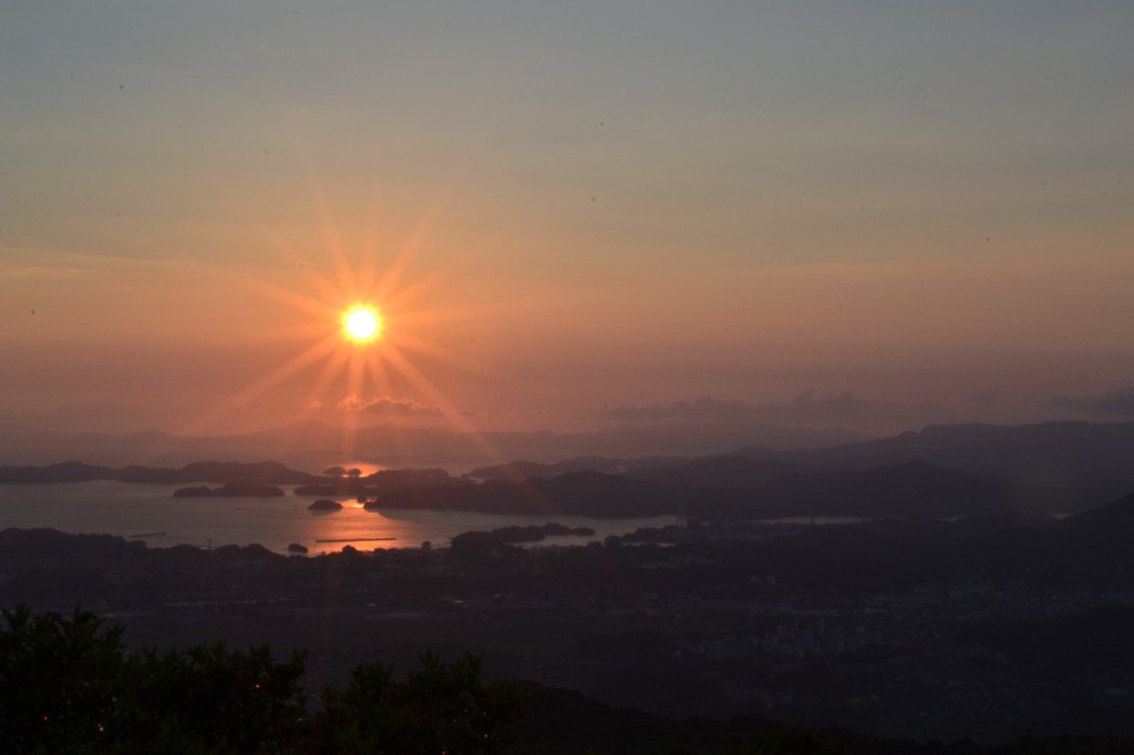 九十九島の夕日
