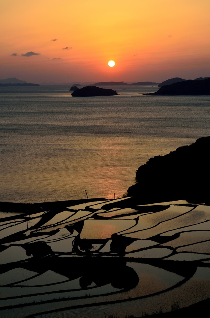 土谷棚田～夕景