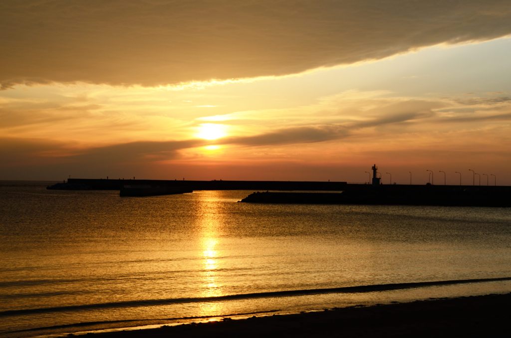 野北漁港～夕景３
