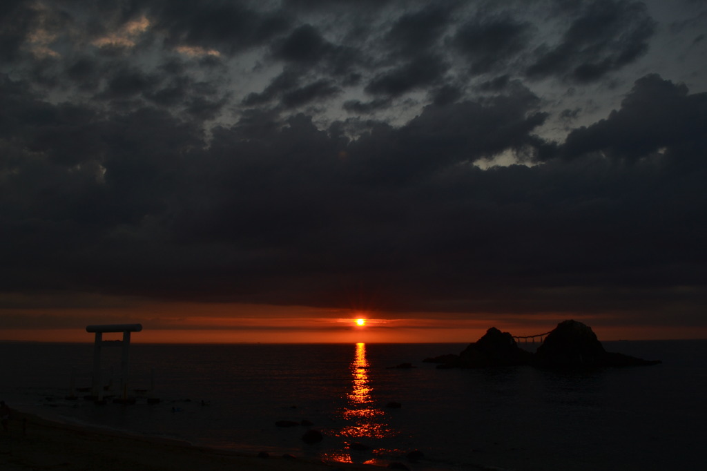 二見ヶ浦の夕日