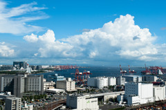 真夏の品川埠頭