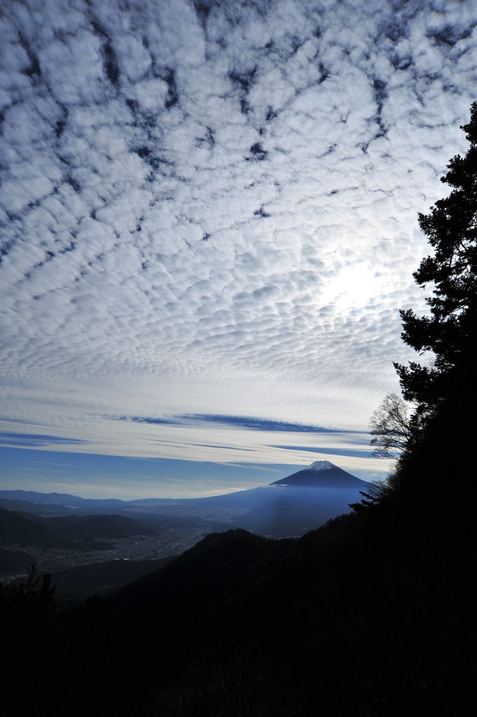 三つ峠山より富士山をのぞむ-3