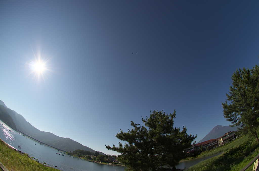 富士山と太陽