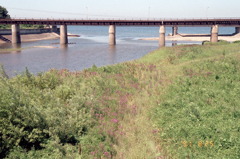 赤石川と鉄橋　1991.8.25