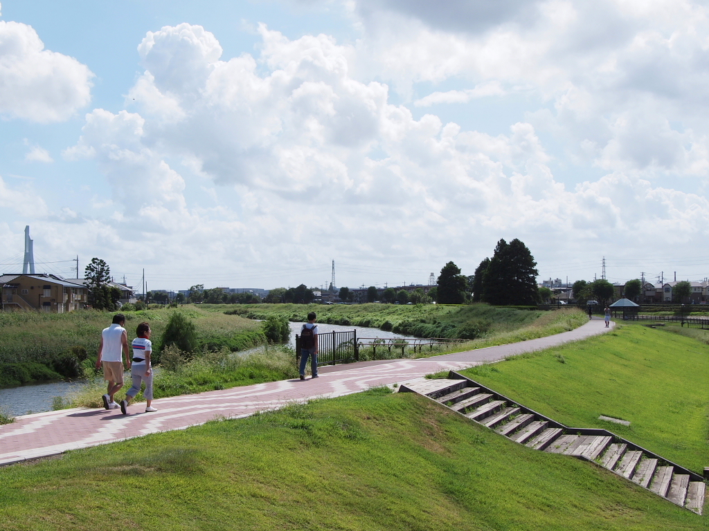 土手の散歩