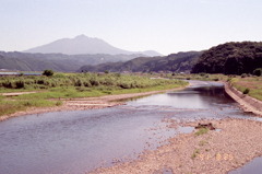 岩木山と赤石川　1991.8.25