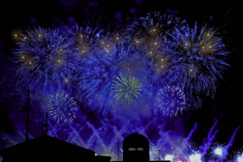 夜空に花