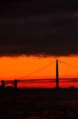 Golden Gate Bridge in sunset