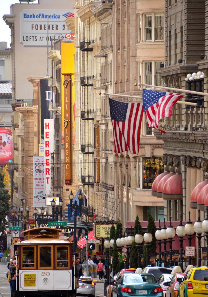 Cable car in San Francisco