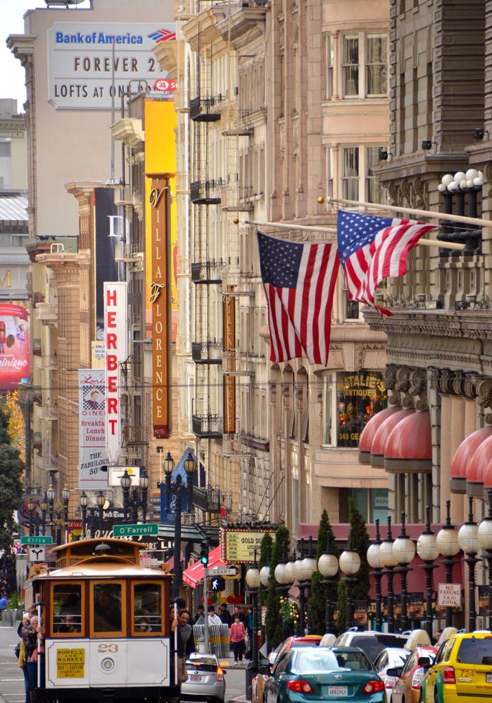 Cable car in San Francisco