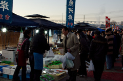 備前岡山京橋朝市で