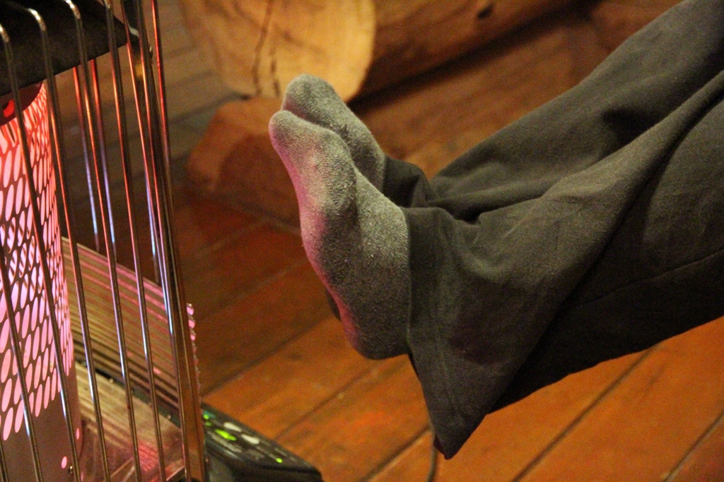 お～　あったかい。