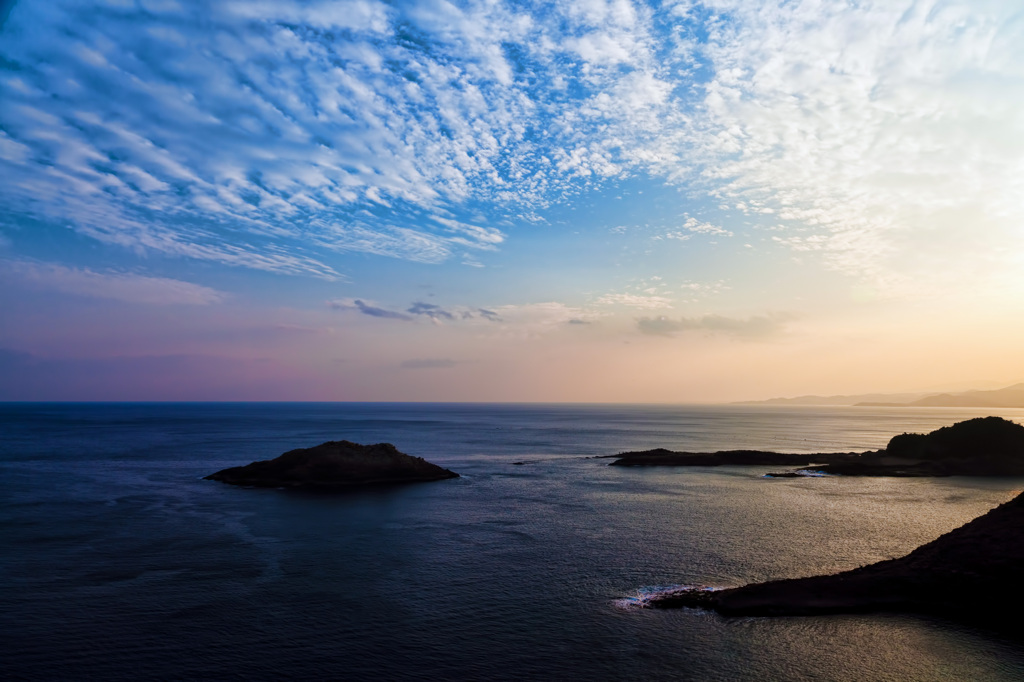馬が背、夕景