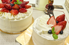 2台のケーキ