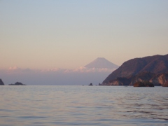 夕の富士