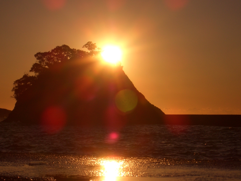 堂ヶ島の夕日