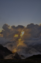 雲　夕日