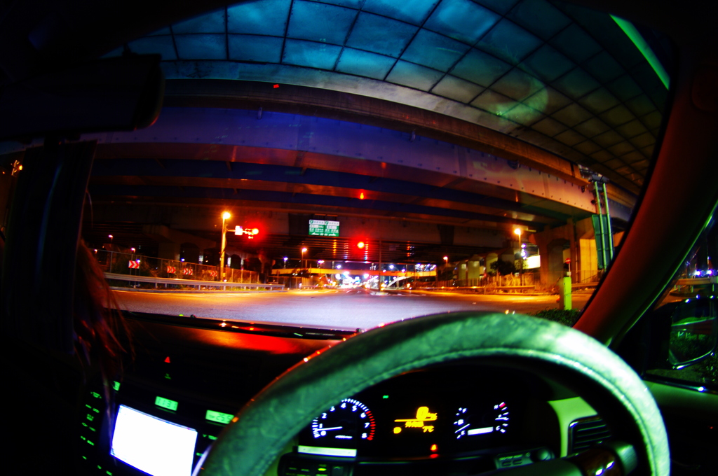 In the car