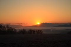 初冬の日の出