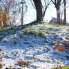 雪化粧　うす塗りの小山