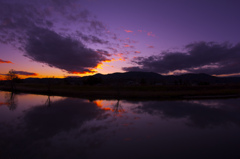 夕暮れの夏井川