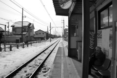 無人駅で