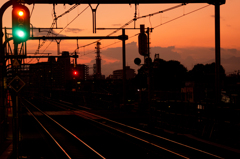 線路夕景